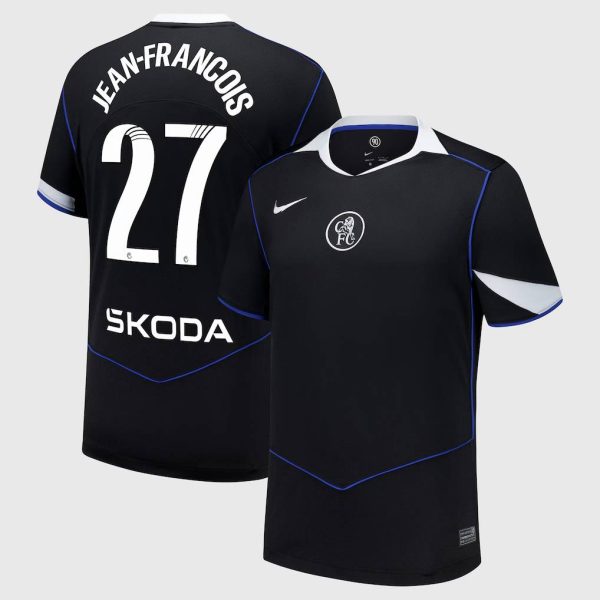 Chelsea WSL Nike Third Stadium Shirt 2025-26 with Jean-Francois 27 printing