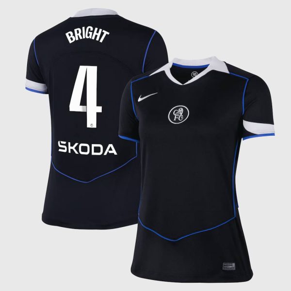 Chelsea WSL Nike Third Stadium Shirt 2025-26 - Womens with Bright 4 printing