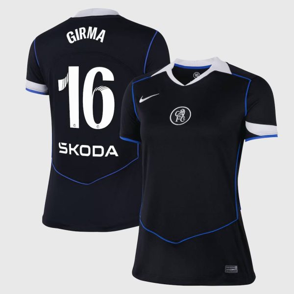 Chelsea WSL Nike Third Stadium Shirt 2025-26 - Womens with Girma 16 printing