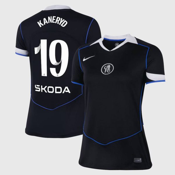 Chelsea WSL Nike Third Stadium Shirt 2025-26 - Womens with Kaneryd 19 printing
