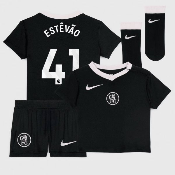 Chelsea Nike Third Stadium Kit 2025-26 - Infants with Estêvão 41 printing