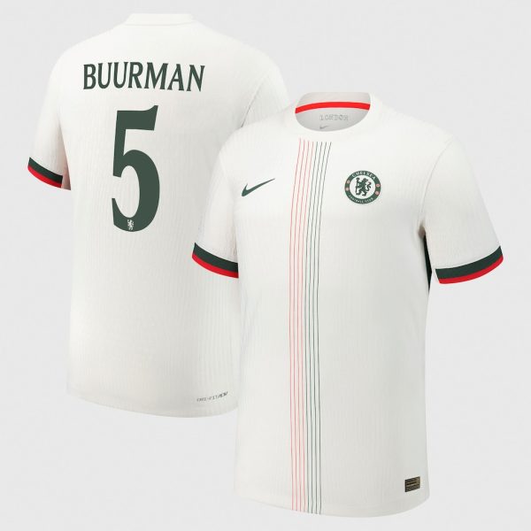 Chelsea Cup Nike Dri Fit Adv Away Match Shirt 2025-26 with Buurman 5 printing