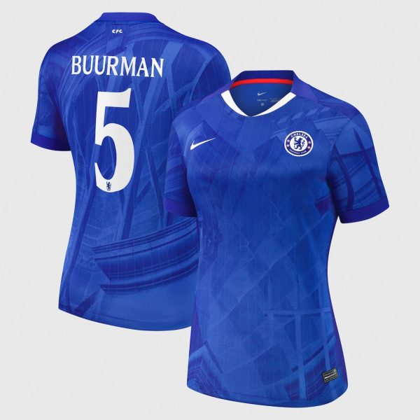 Chelsea Cup Nike Home Stadium Shirt 2025-26 - Womens with Buurman 5 printing