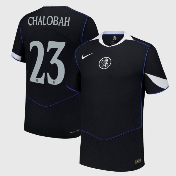 Chelsea Cup Nike Third Dri Fit Adv Match Shirt 2025-26 with Chalobah 23 printing