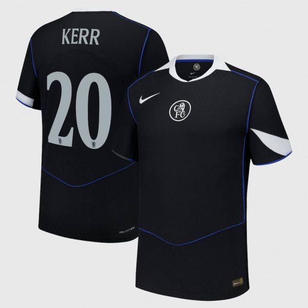 Chelsea Cup Nike Third Dri Fit Adv Match Shirt 2025-26 with Kerr 20 printing