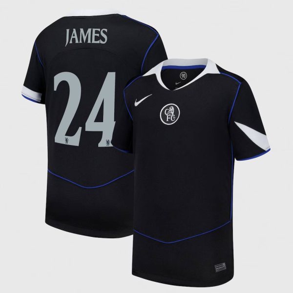 Chelsea Cup Nike Third Stadium Shirt 2025-26 - Kids with James 24 printing