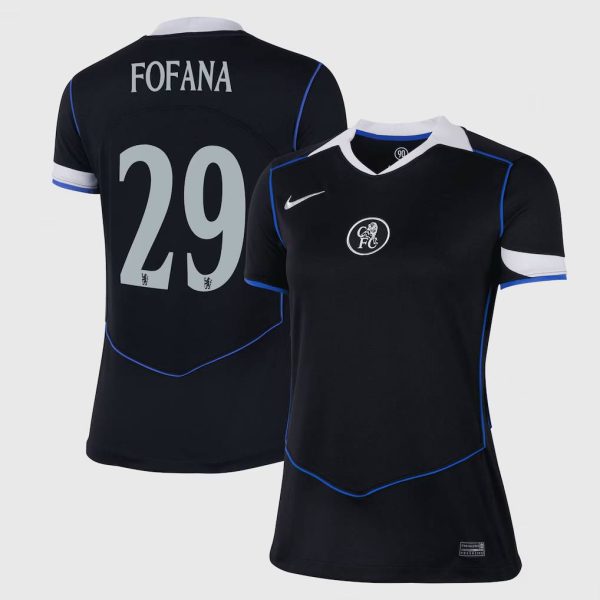 Chelsea Cup Nike Third Stadium Shirt 2025-26 - Womens with Fofana 29 printing