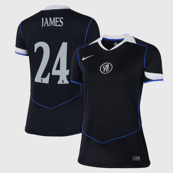 Chelsea Cup Nike Third Stadium Shirt 2025-26 - Womens with James 24 printing