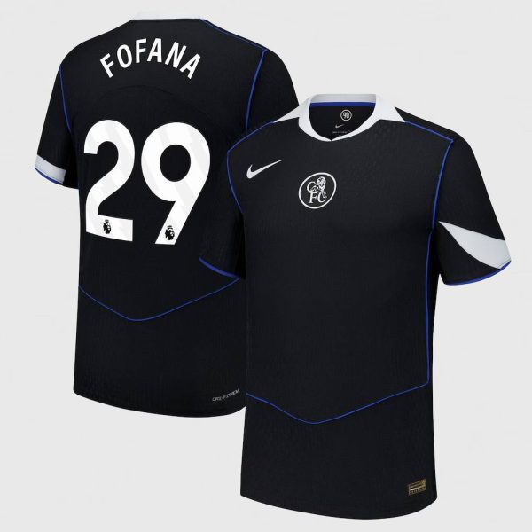 Chelsea Nike Dri Fit Adv Third Match Shirt 2025-26 with Fofana 29 printing