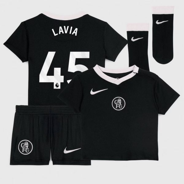 Chelsea Nike Third Stadium Kit 2025-26 - Infants with Lavia 45 printing