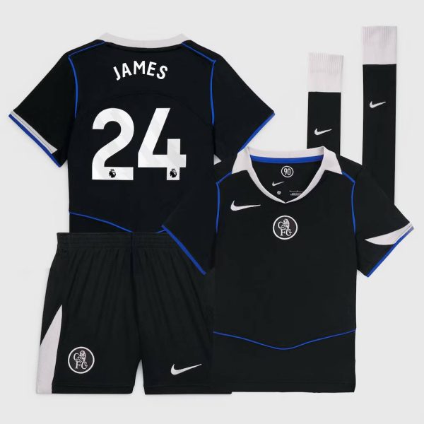 Chelsea Nike Third Stadium Mini Kit 2025-26 - Little Kids with James 24 printing