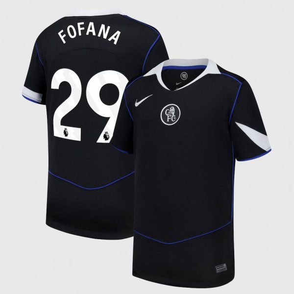 Chelsea Nike Third Stadium Shirt 2025-26 - Kids with Fofana 29 printing