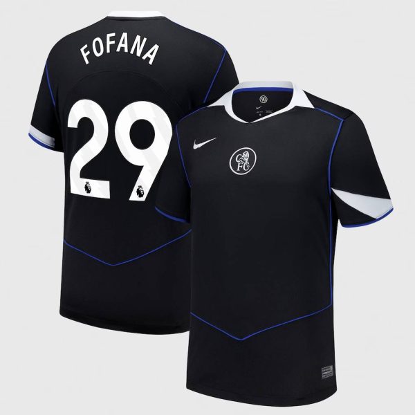 Chelsea Nike Third Stadium Shirt 2025-26 with Fofana 29 printing