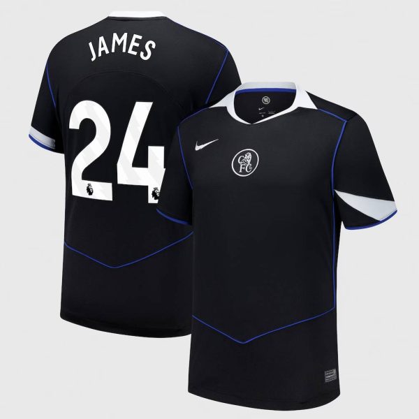 Chelsea Nike Third Stadium Shirt 2025-26 with James 24 printing