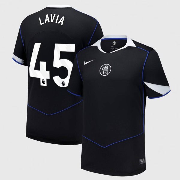 Chelsea Nike Third Stadium Shirt 2025-26 with Lavia 45 printing