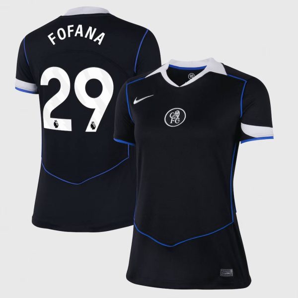 Chelsea Nike Third Stadium Shirt 2025-26 - Womens with Fofana 29 printing