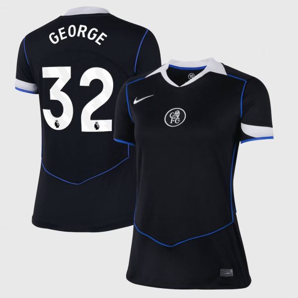 Chelsea Nike Third Stadium Shirt 2025-26 - Womens with George 32 printing