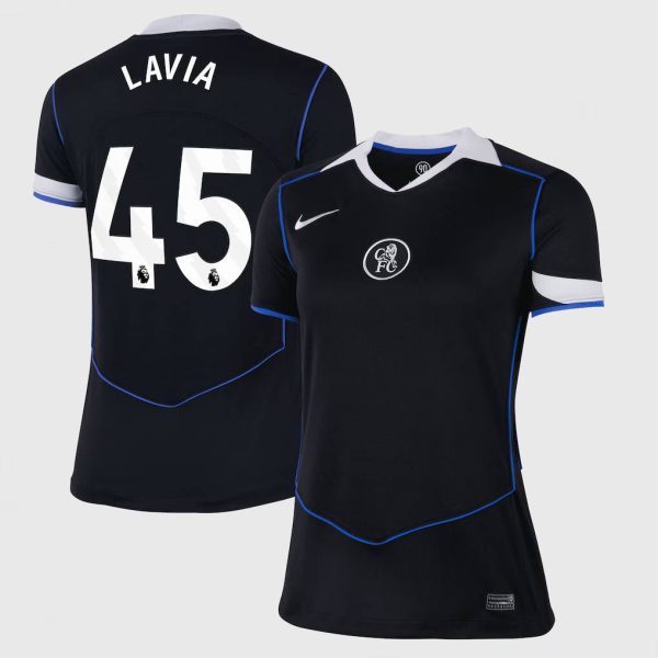 Chelsea Nike Third Stadium Shirt 2025-26 - Womens with Lavia 45 printing