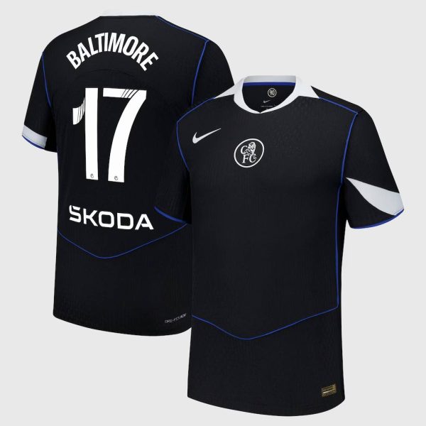 Chelsea WSL Nike Dri Fit Adv Third Match Shirt 2025-26 with Baltimore 17 printing