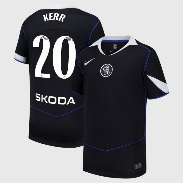 Chelsea WSL Nike Third Stadium Shirt 2025-26 - Kids with Kerr 20 printing