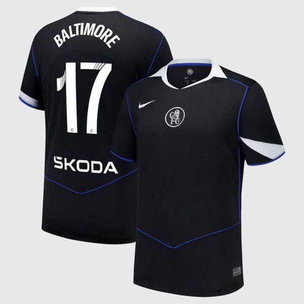 Chelsea WSL Nike Third Stadium Shirt 2025-26 with Baltimore 17 printing