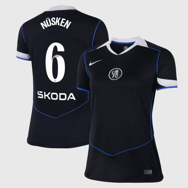 Chelsea WSL Nike Third Stadium Shirt 2025-26 - Womens with Nüsken 6 printing